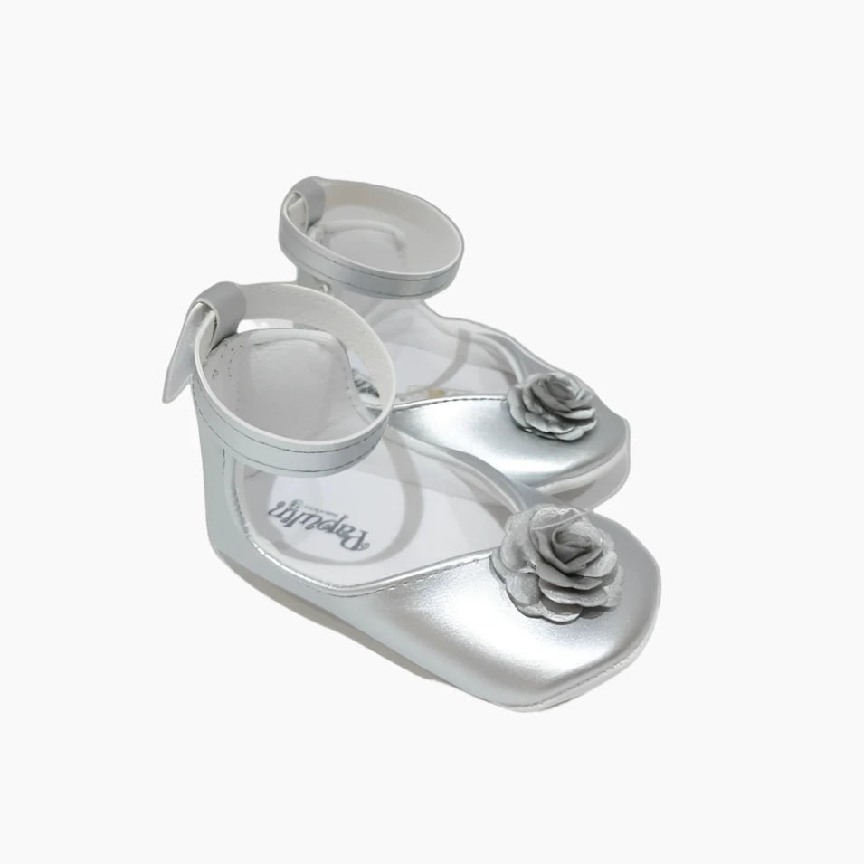 Silver Pretty Baby shoes - Soft Sole