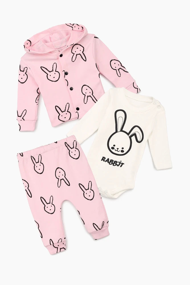 Murat baby - Rabbit Jacket Outfit 3pcs