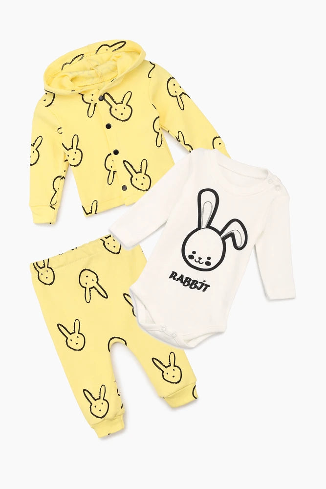 Murat baby - Rabbit Jacket Outfit 3pcs