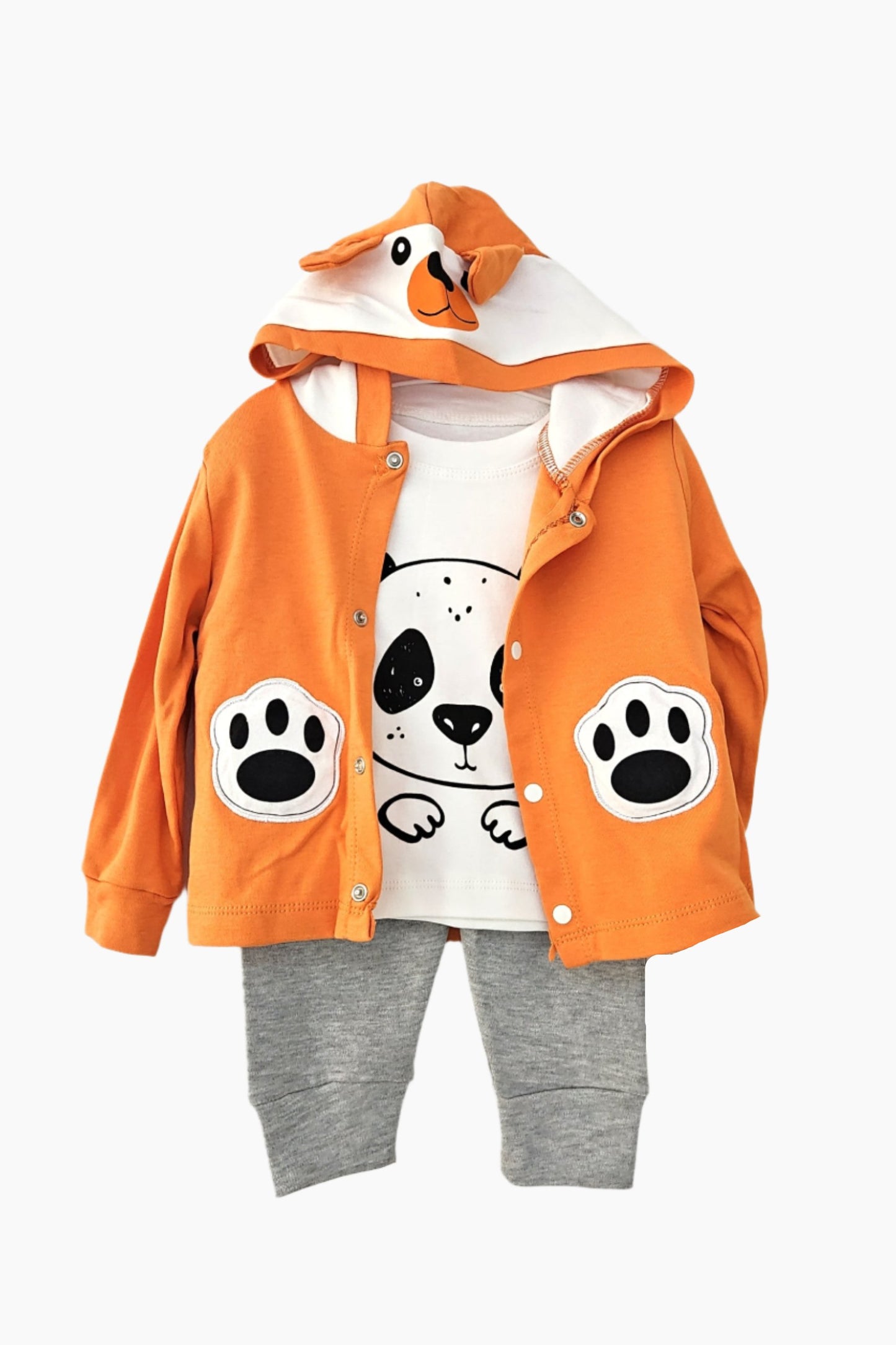 Cool bear baby outfit with hoodie 3pcs